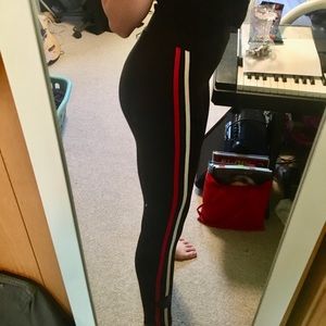 Soft Striped High Rise Leggings